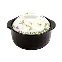 로얄에식스 직사각 손잡이 목련 뚝배기 내열냄비 + 뚜껑, 18.2cm, 1세트