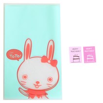 황씨네도시락 비접착 야미봉투 토끼 30p + 케이크 생일 스티커 핑크 30p, 1세트