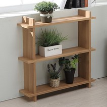 아라마가구 끼움 화분진열대 600, 오크, 3단