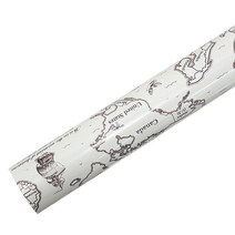영프라자 지도 비닐증착포장지 37.5cm x 20m, 그레이, 1개