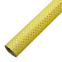 포포팬시 스몰하트 비닐증착 포장지 소, 옐로우, 1개