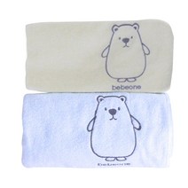 베베원 무형광 순면 목욕타올 세트, 곰돌이 옐로우 , 곰돌이 블루, 1세트