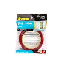 3M 스카치 투명소재용 폼 양면테이프 18mm x 3m, 1개