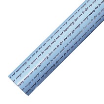 포포팬시 영문 비닐 증착 포장지 중 37.5cm x 20m, 하늘, 1개