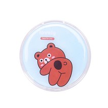 라이프포인트 원형 애니멀 렌즈케이스, 큐티곰, 1개