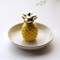 리버그린 금장 쥬얼리홀더 트레이, 파인애플 옐로우