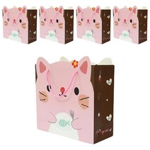 ABM 러블리 야옹이 쇼핑백 5p, 혼합 색상