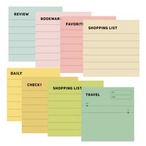디자인매드 떡메모지 리스트 시리즈 8종 x 100p, 혼합 색상, 1세트