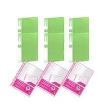 희망화일 B4 클리어 파일 내지추가형 20매 x 6p + 속지 3p, 연두, 1세트