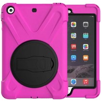 에이프릴16 회전 거치 실리콘 아이패드 케이스, 로즈
