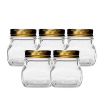 홈앤라이프 사각유리병 150 금속골드캡, 150ml, 5개입