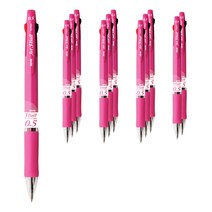 자바펜 제트3볼 볼펜 0.5mm, 핑크, 12개입