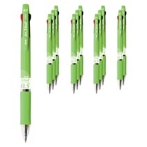 자바펜 제트3볼 볼펜 0.5mm, 연두, 12개입