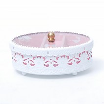 아테리나 매화 타원 보석함, 화이트, 1개