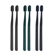 생활도감 이중미세모 칫솔 블랙 2p + 그린 2p + 블루 2p, 1세트, 6개