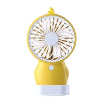 스미다 캐릭터 미니 핸디팬 휴대용 선풍기, SMD-S14000, Yellow(Duck)