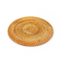 마켓감성 고급라탄 냄비코스터 16cm, 혼합 색상, 1개