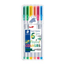 스테들러 334 화인라이너 데코라인 젤잉크펜 0.3mm 6색 세트, tropical, 1세트