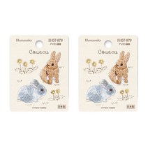 하마나카 자수와펜 쿠쿠 H457-879, 혼합 색상, 2개입