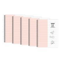 더오픈하우스 2분의 1 수학전용노트, 핑크, 5개