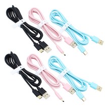 넥시 USB 3.1 C타입 고속 충전 케이블 1m 민트 2p + 핑크 2p + 블랙 2p, 혼합 색상