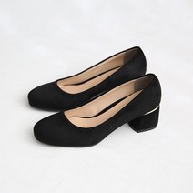 단골언니 여성용 금장볼드굽 펌프스 듀엘 5cm