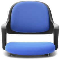 체어클럽 블랙바디 고급패브릭 터치백 좌식의자, 블루
