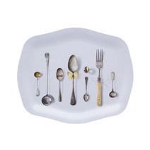 야미다 커틀러리 블루 로코코트레이, 혼합 색상, 1개