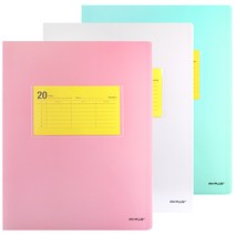 투영 20포켓 클리어 마이파일, 랜덤 발송, 3개