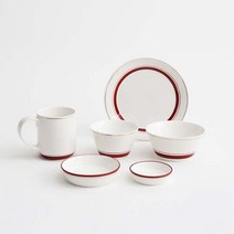 ERATO 비바 1인 홈세트 6p, 레드, 6종