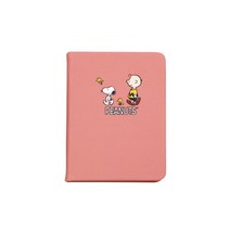 피너츠 고급 양장노트 소, 코랄핑크, 1개