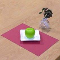 모리스벤암펠 멜로우스페이스 그린PVC 테이블 식탁매트 사각S, 레드, 38cm x 26cm