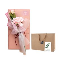 라솔트 빼빼로 플라워펜 기프트세트 핑크로즈, 플라워펜 + 빼빼로 4p + 메세지카드 + 쇼핑백, 1세트