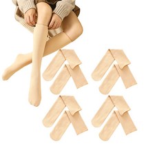 두발로 여성용 융털 기모 장목 양말 5켤레