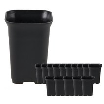 오렌스 정사각 허브 화분 15p, 블랙