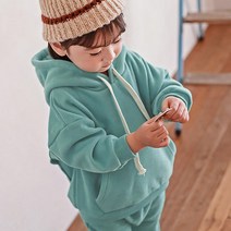 고잉키즈 아동용 와우 기모 후드티