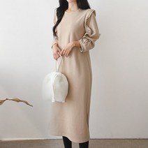 봉봉스토리 웨이브소매 임산부 원피스