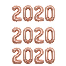 와우파티코리아 2020 은박풍선 40cm, 로즈골드, 3개