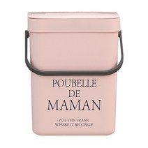 달팽이리빙 푸벨드마망 음식물 쓰레기통 5L, 핑크