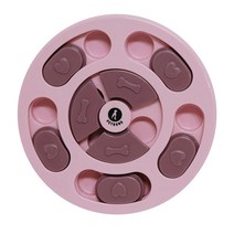 펫트롱 스핀 토이 강아지 노즈 워크 퍼즐 원형, 핑크, 1개