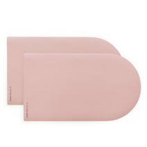 퍼니메이드 가죽 테이블 매트 러너 다이닝 2p, 라이트핑크, 45 x 26 cm