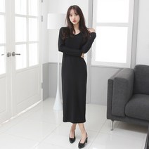 세이스타일 에코 슬림 V넥 H라인 원피스