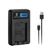 퓨어클리어 소니 NP-F960 / F970 / F550 / F750 LCD 싱글 USB 호환 카메라 배터리 충전기, JND-PURECLEAR-ONE