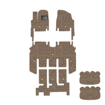 포시즌 차량용 코일매트 일체형 브라운, 기아, 올뉴/더뉴 카니발(7인승 1열+2열+3열), 기아