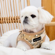 퍼피아 강아지 밀리터리 하네스 B형, 베이지카모