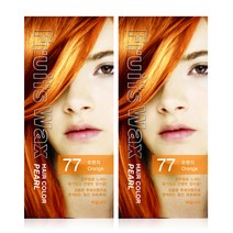 과일나라 진주펄 염색제, 77호 오렌지, 2개