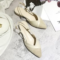 올나인 ANSHOES 투패브릭 여성 슬링백슈즈
