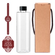 AC250 투명 페트병 250ml + 검정캡 + 병라벨 LB2M + 봉인라벨 LB224 + 박스봉인라벨 LB2S + 박스 세트, 20세트