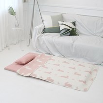 그린앤아트 거즈면 달나라 어린이집 낮잠이불세트 분리형 3세~7세, 핑크