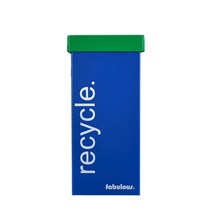파불로스 접이식 분리수거함 리사이클 폴드 종이류 60L, 몸통(블루), 뚜껑(그린), 1개